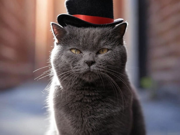Top hat cat