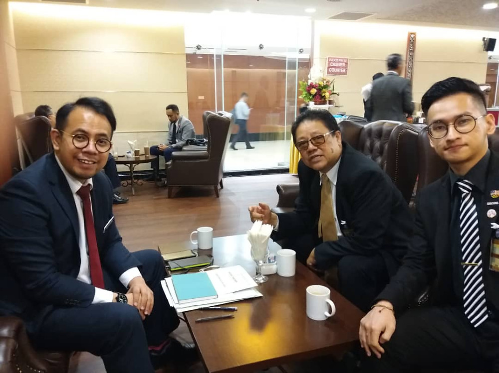 From left: YB Steven Sim, John Fam, Chua Zjen Fong