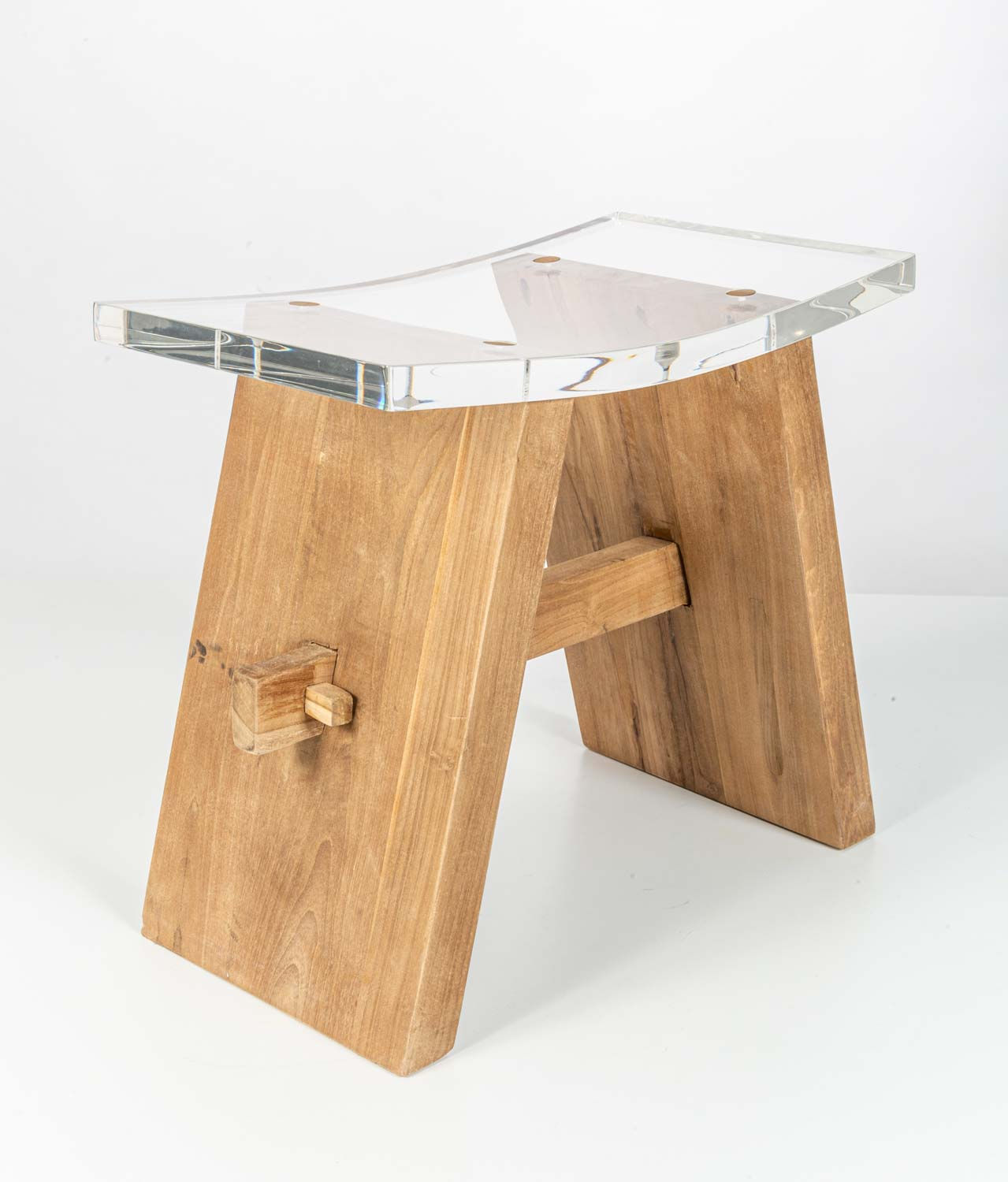 SGABELLO ZEN  TEAK E PLEXI