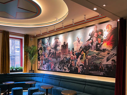The Garden Cinema Screen 3 Extension in London, showcasing iconic Art Deco cinema design and lounge space by Muzo Design