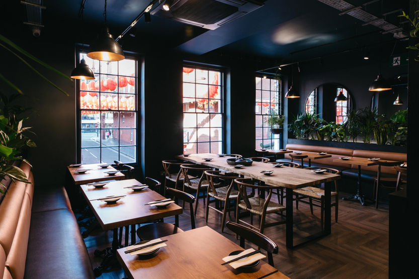 Oita, Japanese restaurant, Interior Design, China town, sushi, steak, cocktail, plants, restaurant interior design, japanese interior design, Japandi, Japanese Scandinavian