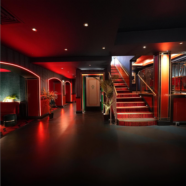 The Garden Cinema, Cinema bar, Cinema design, art deco cinema, London, Covent Garden, interior design, bar, bespoke carpet, sparrow, cinema interior design, box office design, boutique cinema