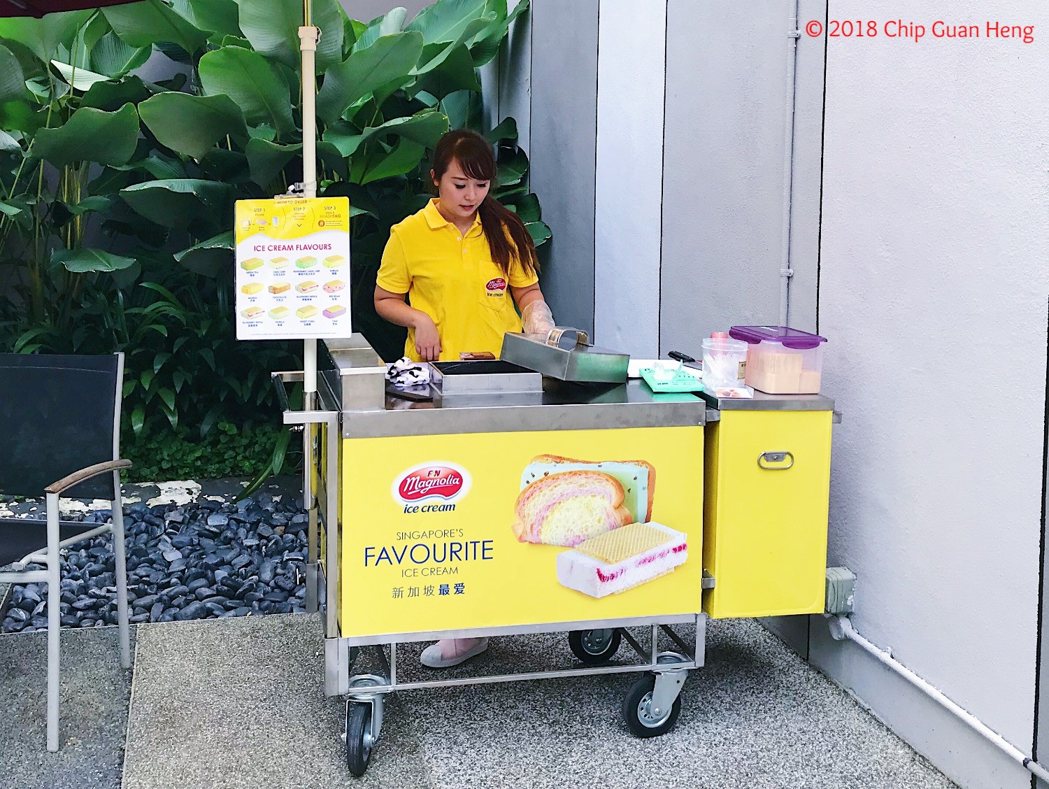 Traditional Magnolia ice cream cart for corporate functions