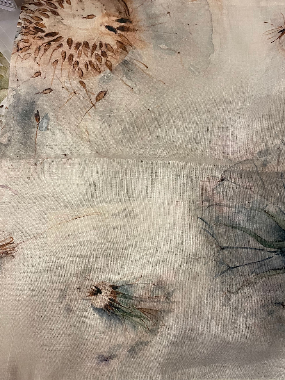 Thumbnail: Linen Tea Towel - Watercolour Design