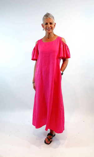 hyke linen maxi dress Linen Maxi Hooded Dress from NikkaPlace