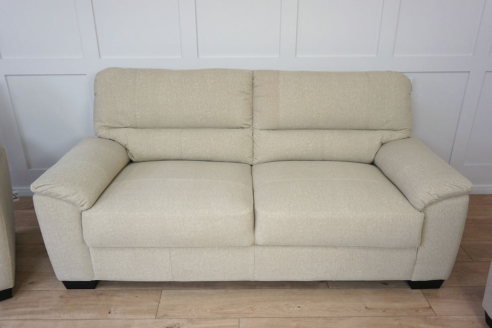 Thumbnail: Oatmeal Natural Beige Chenille NEXA 2 and 3 Seater Sofas Plus Armchair Suite Set