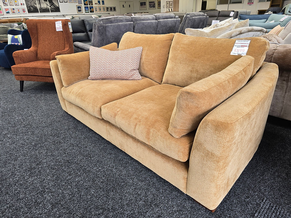 Thumbnail: Mustard Cosy Chenille WESTBRIDGE Henley Comfort Sit 3 Seater Sofa