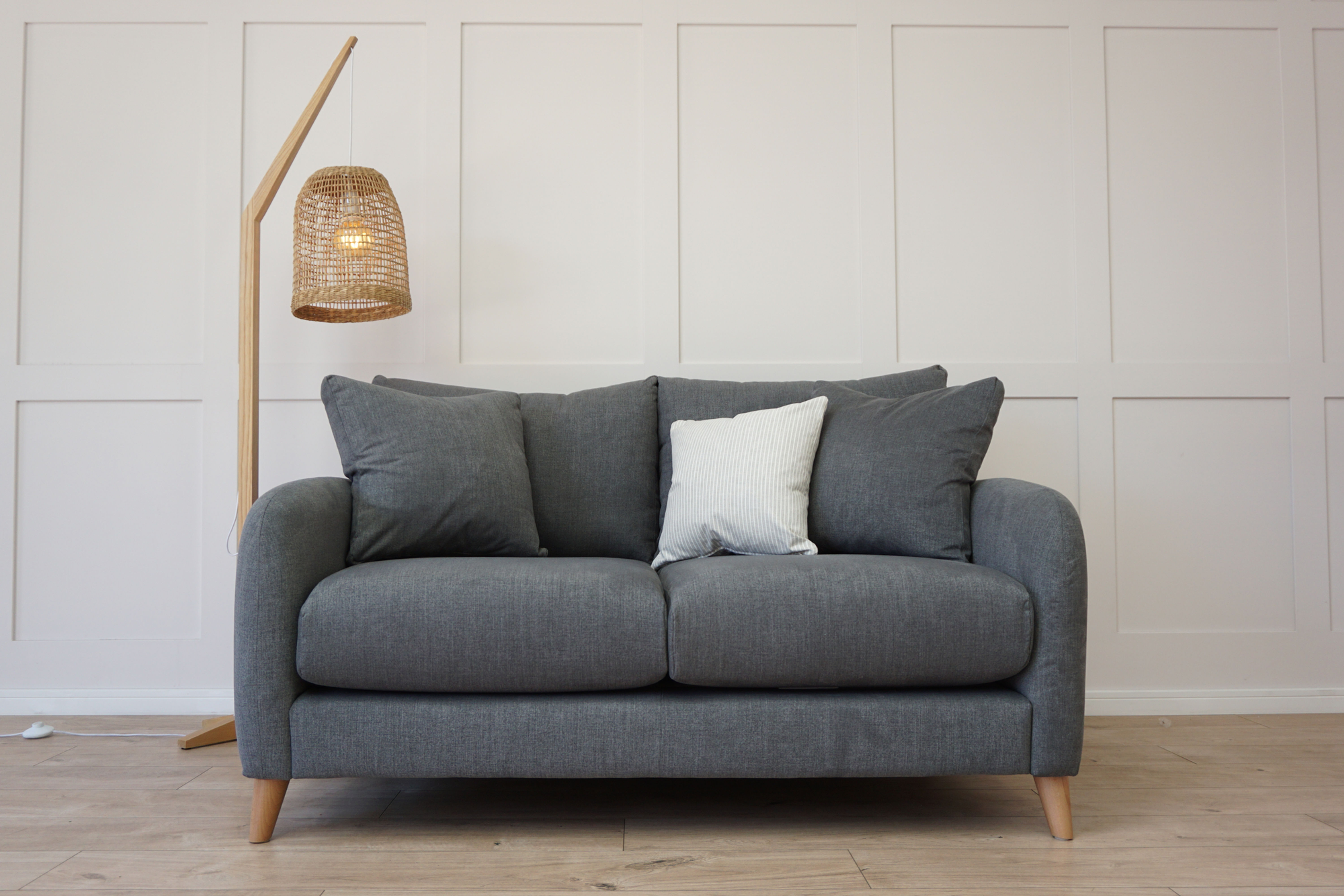 Pewter Grey Full Circle Yolk 2 Seater Sofa