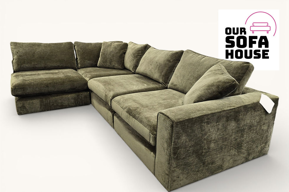 Thumbnail: Moss Astrid Chenille Artenis/Eden XL Modular Corner Sofa