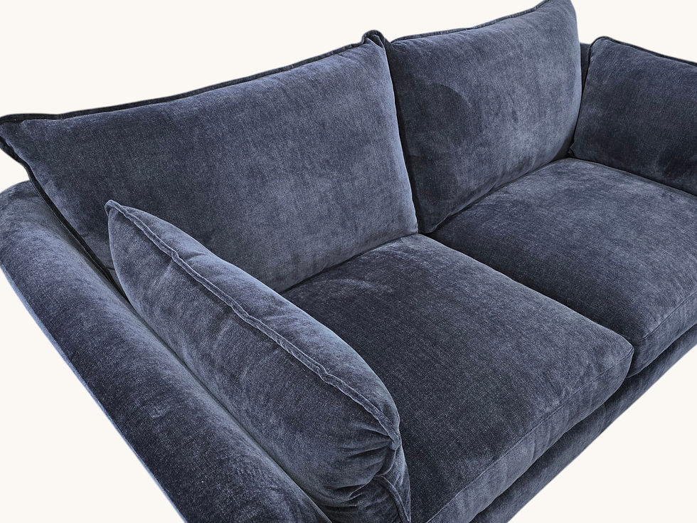 Thumbnail: Navy Blue Chenille Irving Large Sofa (3 Seater)