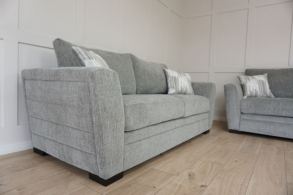 Thumbnail: Mid Grey Chenille NEXA 2 & 3 Seater Sofas Suite Set