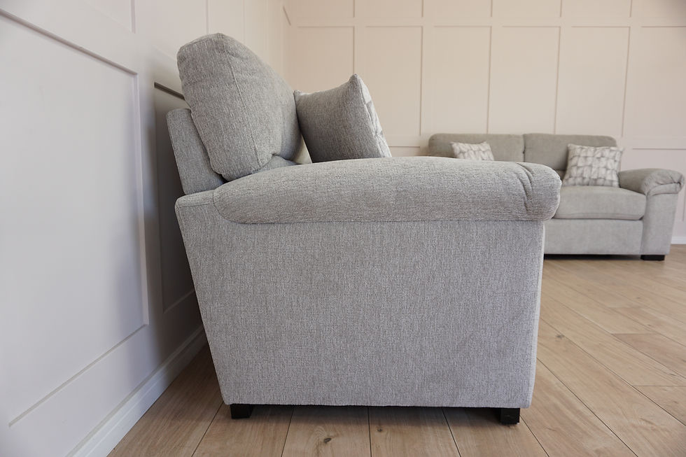 Thumbnail: Light Grey Chenille NEXA 2 & 3 Seater Sofas Suite Set