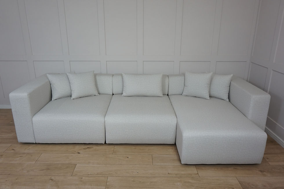 Thumbnail: Soft white/Chalk Modular Sectional Chaise Corner Sofa