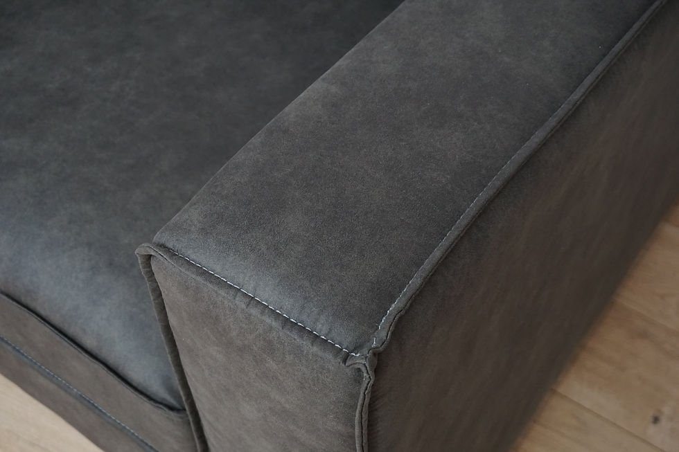 Thumbnail: Dark Brown/Charcoal NEXA Noah Deep Sit 2 Seater Pocket Sprung Sofa