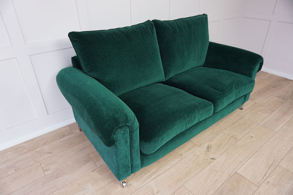 Thumbnail: Emerald Green Kyra Chenille Odessa Large Sofa (3 seater)