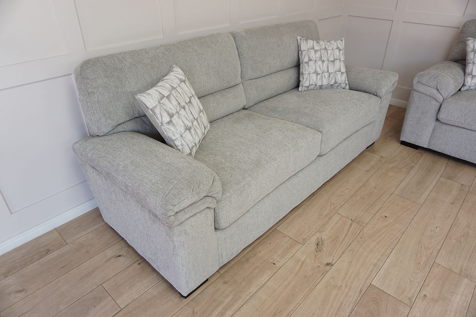 Thumbnail: Light Grey Chenille NEXA 2 & 3 Seater Sofas Suite Set