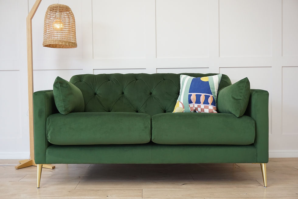 Thumbnail: Fern Green Velvet Mendel Medium 2 Seater Sofa