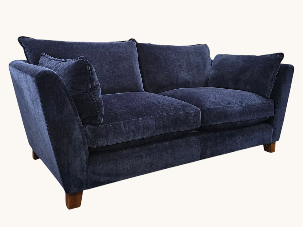 Thumbnail: Navy Blue Chenille Irving Large Sofa (3 Seater)