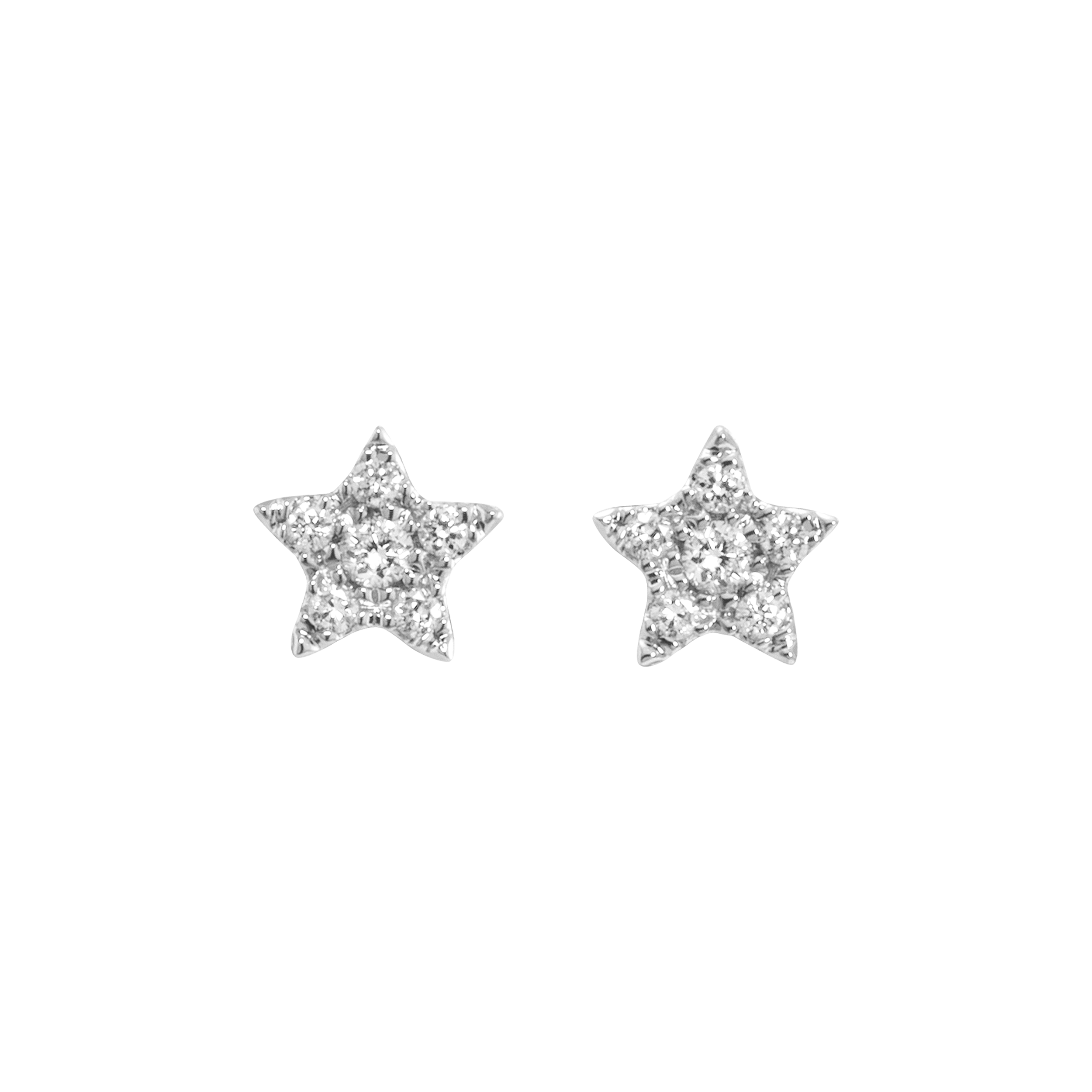 DJULA GOLD AND DIAMOND STAR EARRINGS