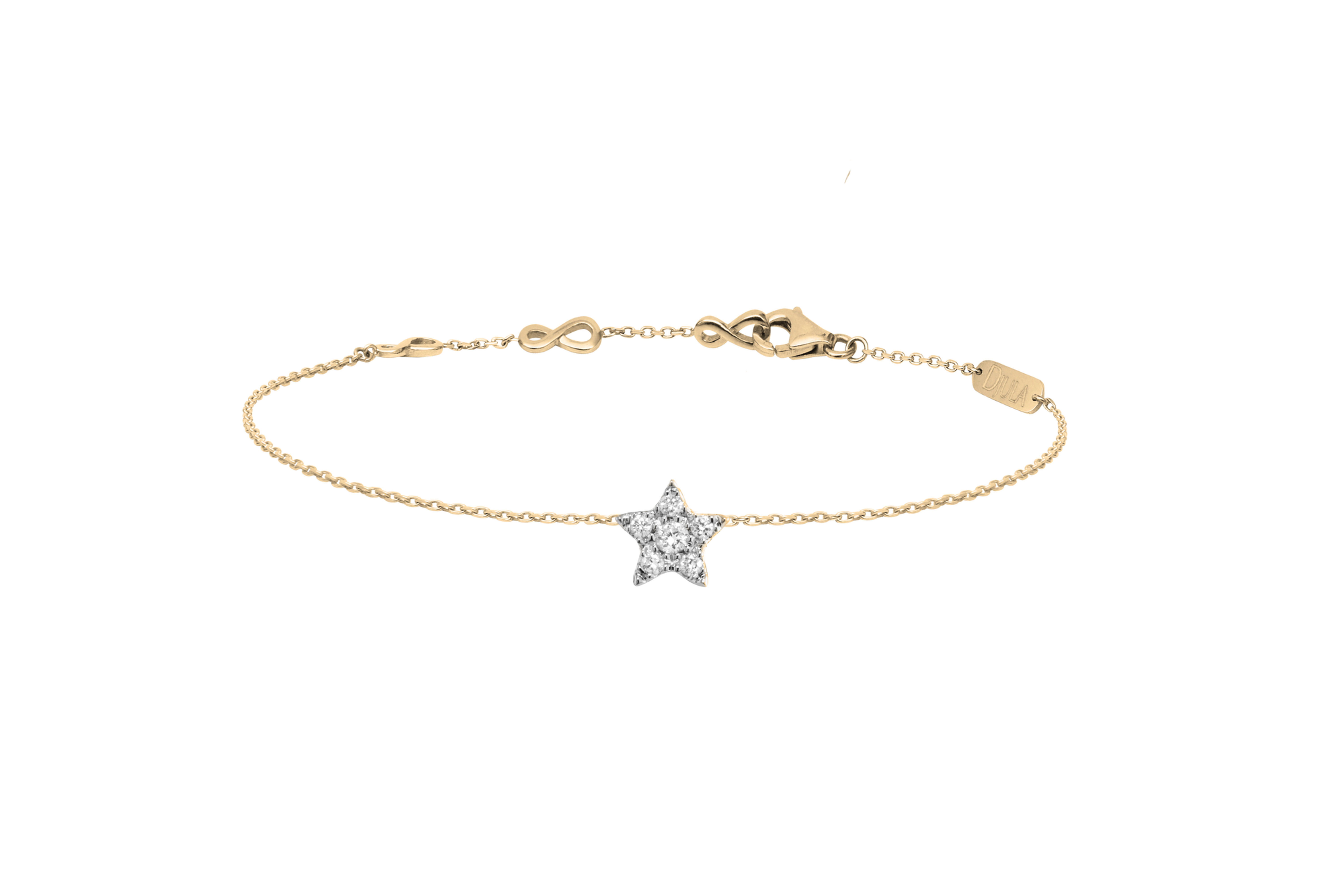 DJULA GOLD AND DIAMOND STAR BRACELET