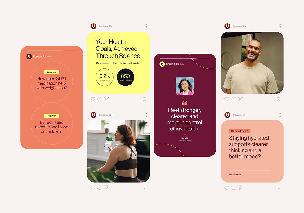 Social media designs for HermanRx