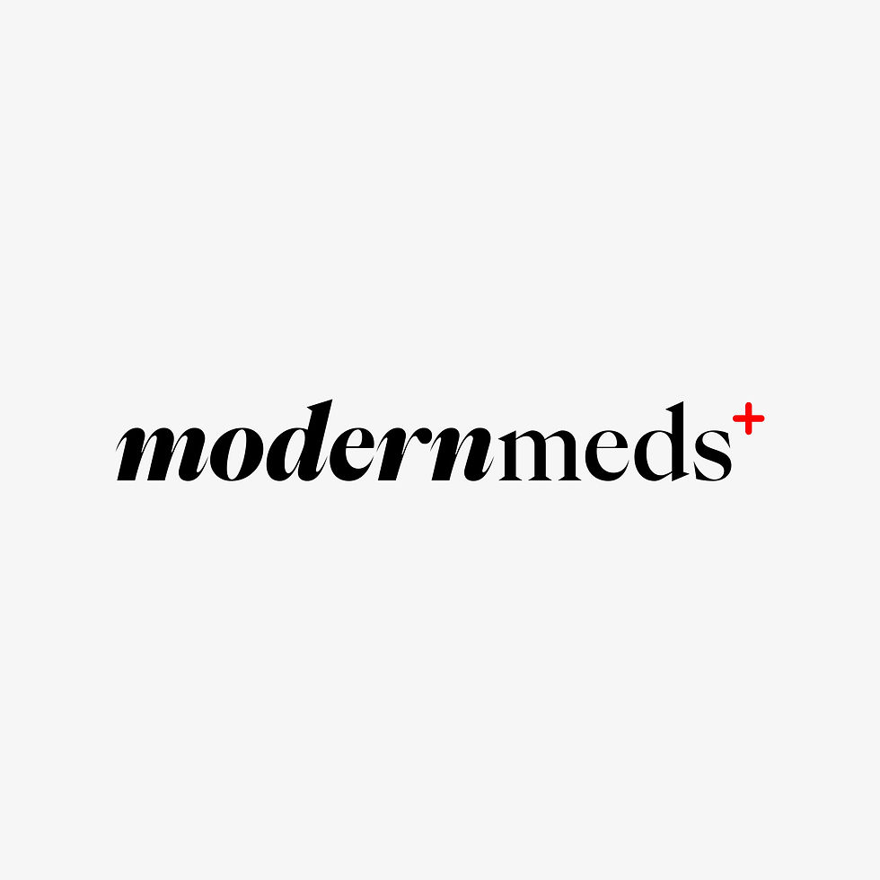 ModernMeds logo on grey background