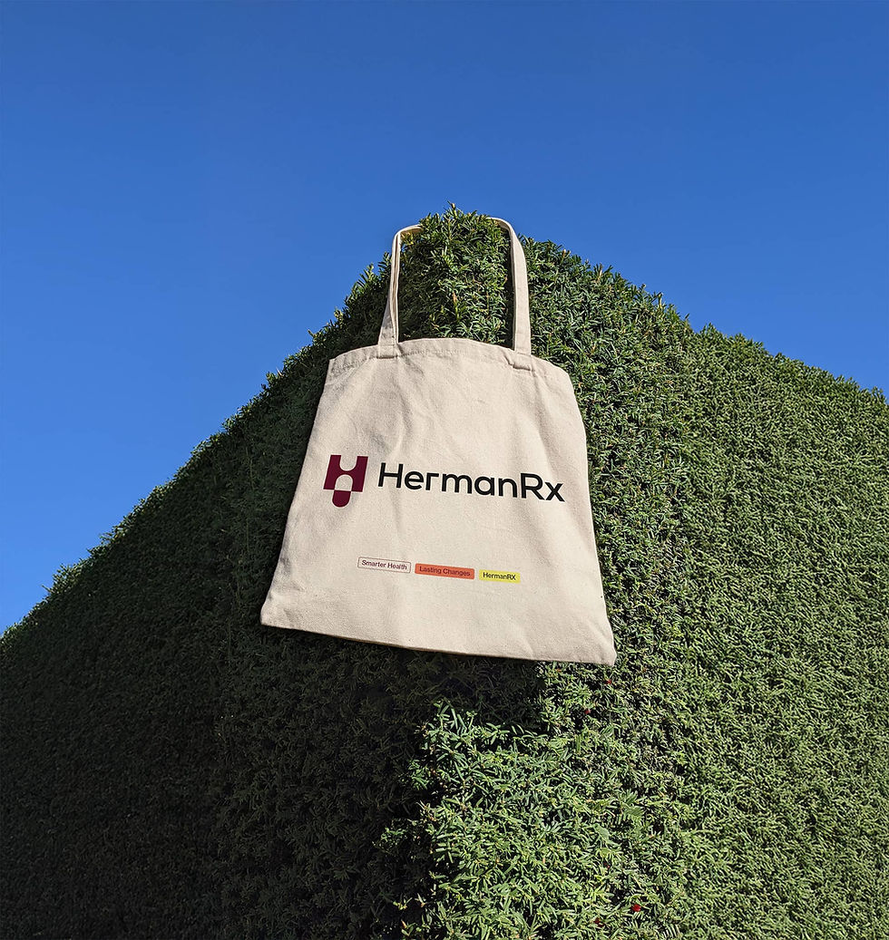 Tote bag mockup on hedge