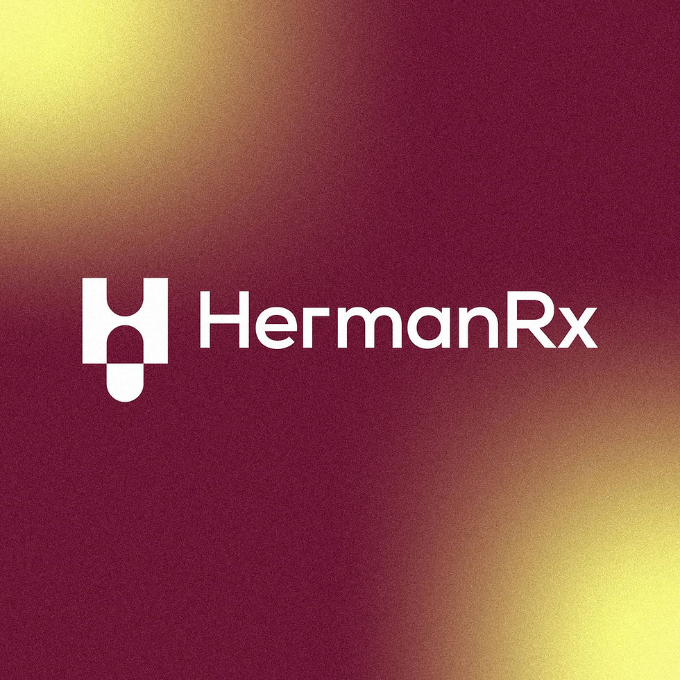 HermanRx logo on gradient background