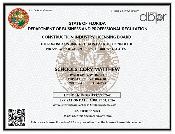 roofing contractor license