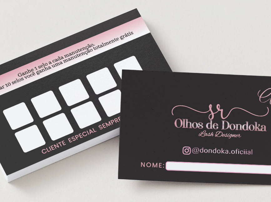 Miniatura: Cartão Fidelidade | Frente e Verso 8x5