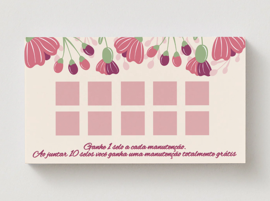 Miniatura: Cartão Fidelidade | Frente e Verso 8x5