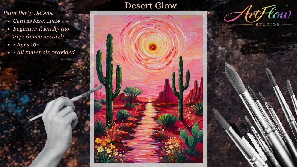 Desert Glow | $35 | Sunset Paint Night (Quad Cities)