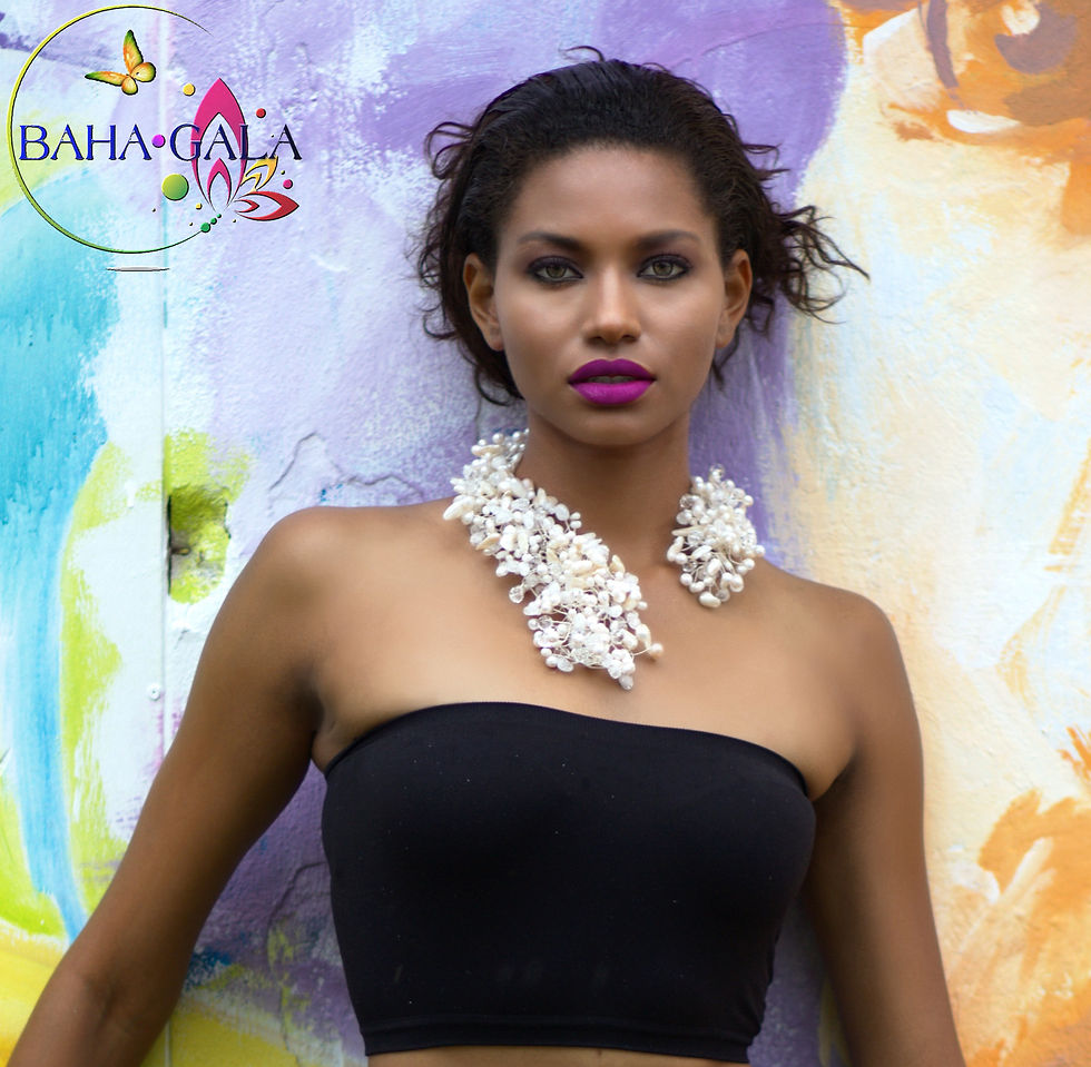Thumbnail: Stunning Freshwater Pearls & Crystals "Crown Jeweled" Necklace & Earring
