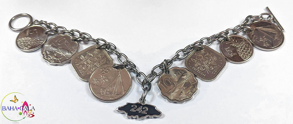 Thumbnail: BG Authentic Bahamian Coin 242 Charm Bracelet.
