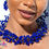 Thumbnail: Lovely Cobalt Blue Crystals Necklace / Tiara Set