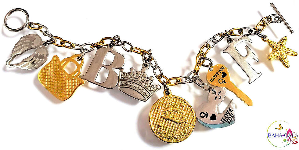 Thumbnail: Beautiful Stainless Steel Charm Bracelet