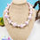 Thumbnail: Dyed Lilac Clam Shells & Freshwater Pearl Necklace  Set.
