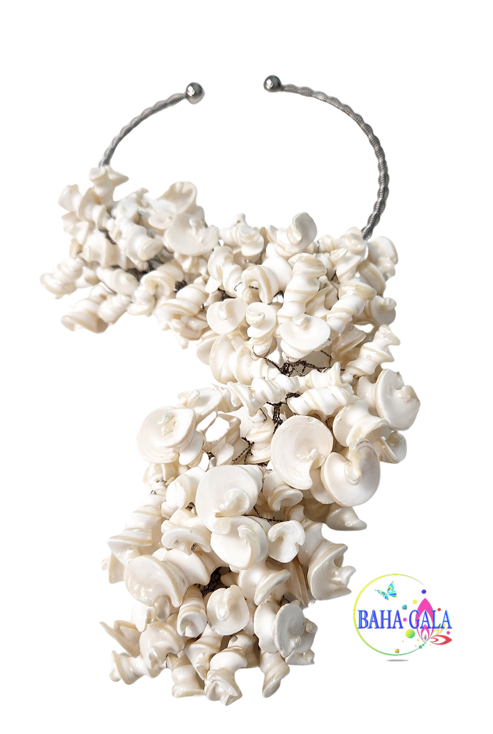 Thumbnail: Mother of Pearl Spirals Necklace Set.