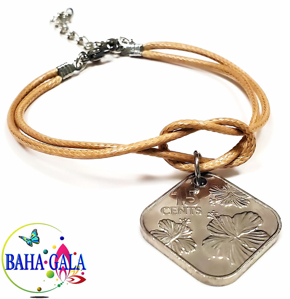 Thumbnail: The Elegant "Halo Knot" Adjustable Tan Chord Bracelet.