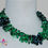Thumbnail: Dyed Emerald Green Natural Mother Of Pearl Necklace & Earring Set.