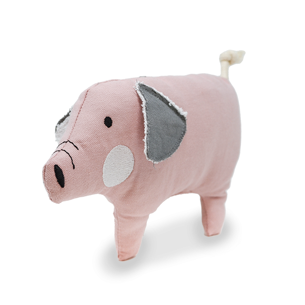 Miniaturbild: Rosa Stoffschwein, niedliches Spielzeug