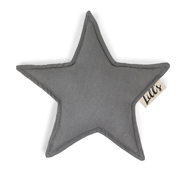 Miniaturbild: Grauer Stern-Kissen, Lullx Label, Kinderzimmer Deko