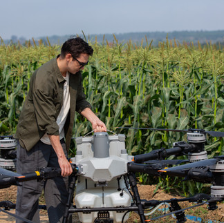 Industrial drone dust suppression service in Western Australia mining site