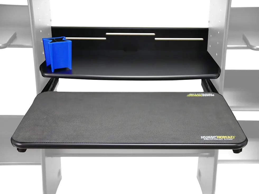 الصورة المصغرة: RAB Audio PRSRSWSAD Height-Adjustable Monitor Platform+Slide-Out Tray System