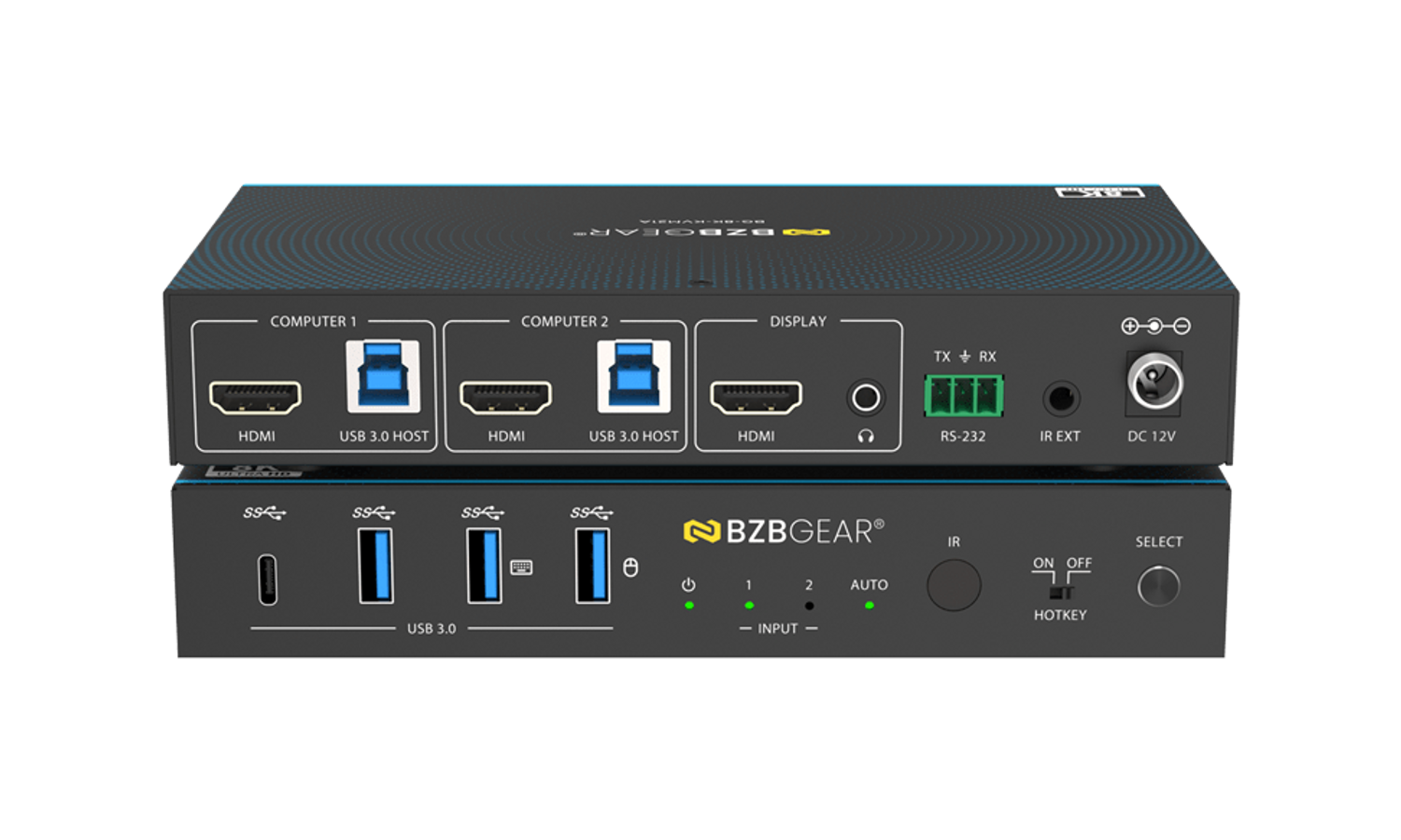 BZBGEAR BG-8K-KVM21A 8K UHD HDMI 2.1 2x1 KVM Switch with USB 3.0/Hotkey