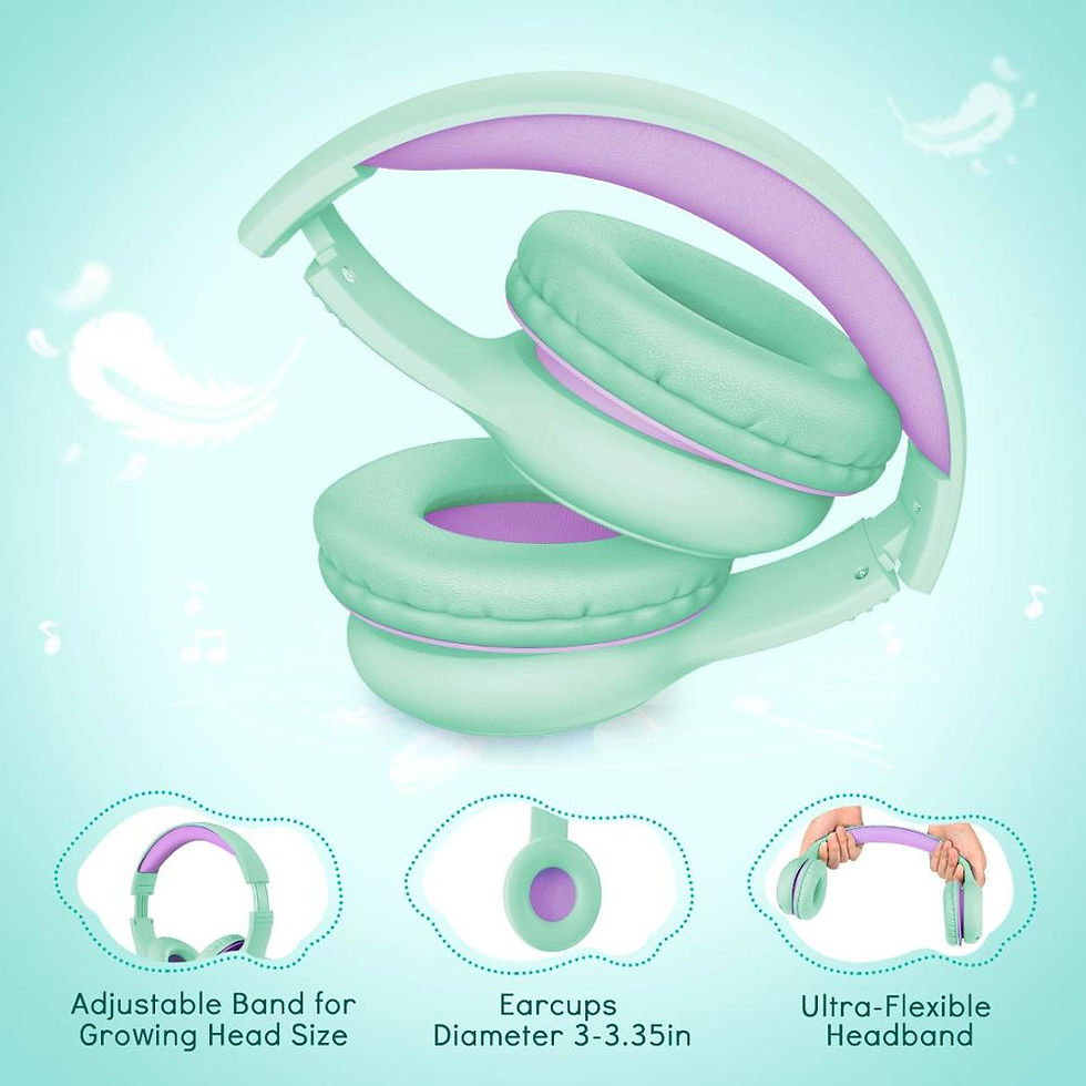 Miniatura: Mpow CH6 Wired Kids Headphones Food Grade Material plus Limited Volume Control.