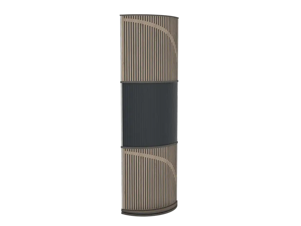 Vicoustic VicTotem Ultra VMT Acoustic Bass Trap Black04a+Brown Oak