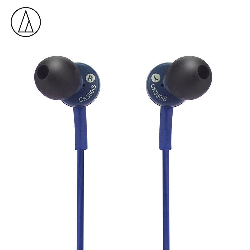 Miniatura: Audio Technica ATH-CK350IS Wired Earphone With Microphone Wire Control.