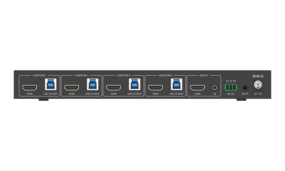 Miniatura: BZBGEAR BG-8K-KVM41A 8K UHD HDMI 2.1 4x1 KVM Switch with USB 3.0/Hotkey