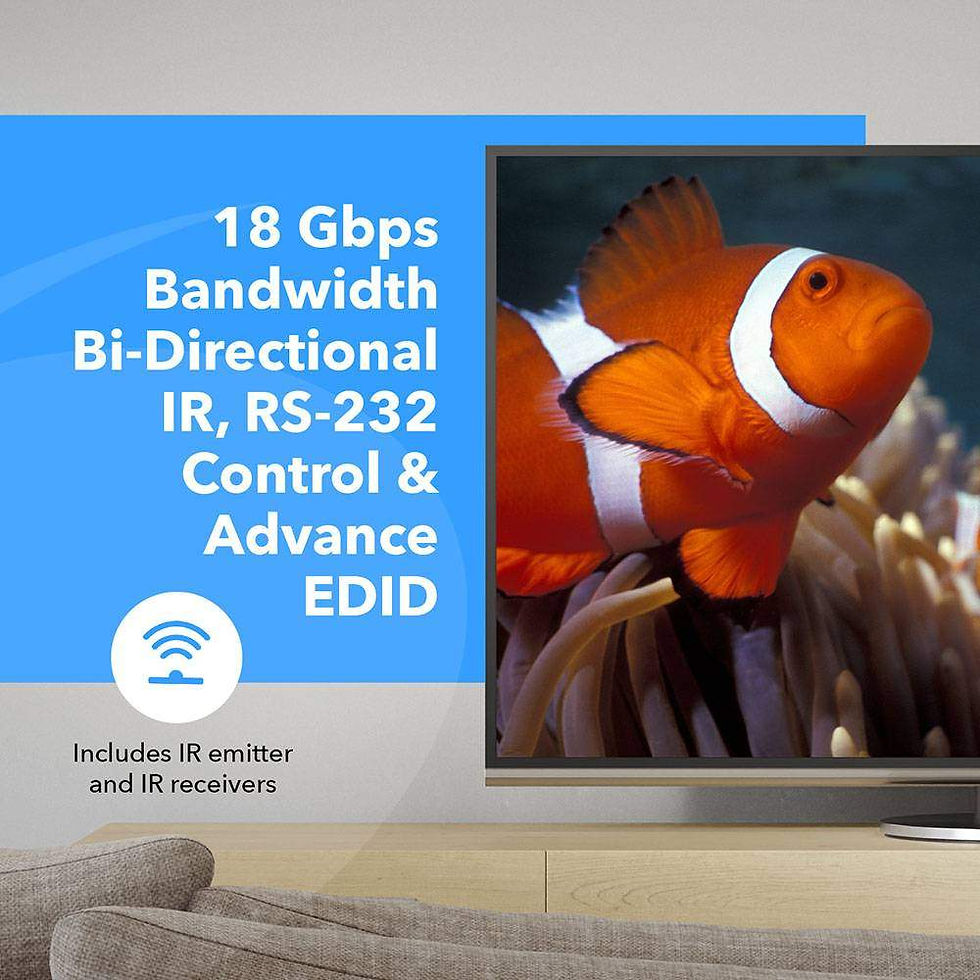Thumbnail: OREI UHD12-IPC230-K 1x2 4K HDMI Extender Splitter Over Single CAT6/7 Up To 230Ft